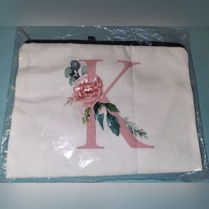 New K Initial Makeup Bag